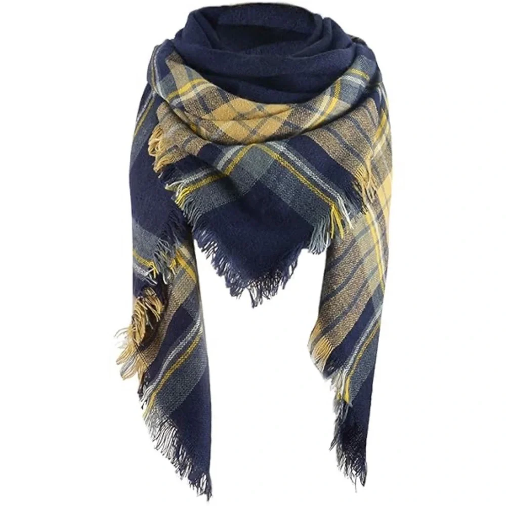 Autumn Winter Female Plaid Scarf - Picture 1 of 7